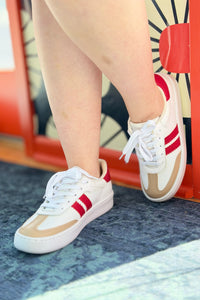 Miel 73 Stripe Sneaker - Red