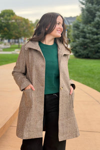 Asymmetric Closure Tailored Coat