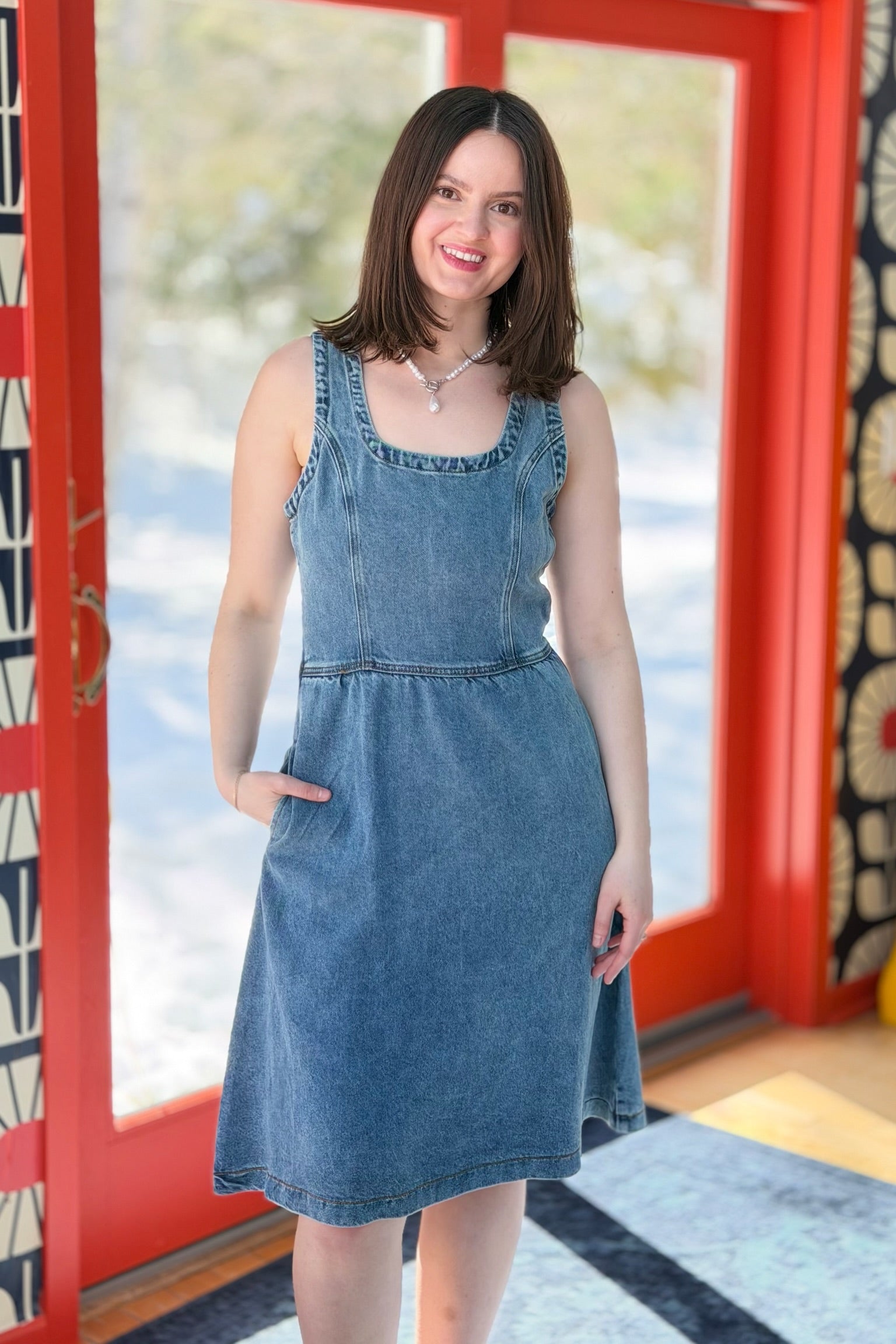 Monie Denim Dress - Grace Wash