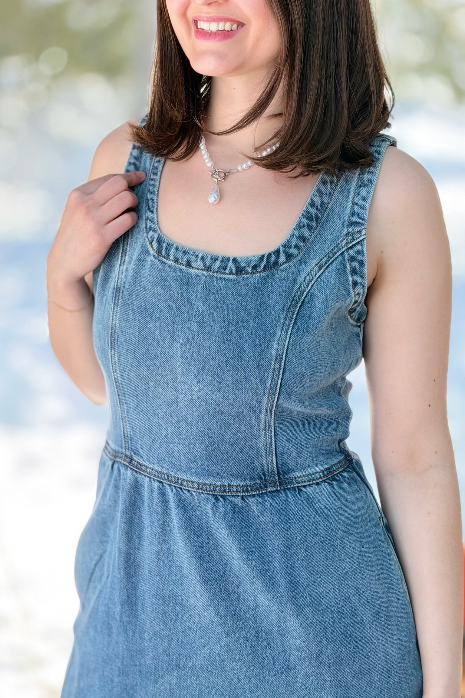 Monie Denim Dress - Grace Wash