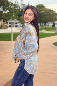 Kambrie Plaid Flannel Shirt - Tan