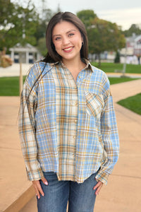 Kambrie Plaid Flannel Shirt - Tan