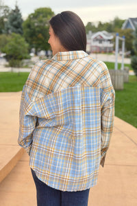 Kambrie Plaid Flannel Shirt - Tan