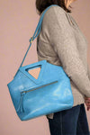Sophie Triangle Handle Bag - Azure Blue