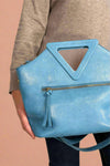 Sophie Triangle Handle Bag - Azure Blue