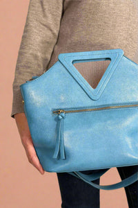 Sophie Triangle Handle Bag - Azure Blue