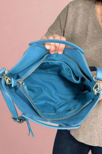 Sophie Triangle Handle Bag - Azure Blue