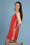 Scoop Neck Shift Dress - Coral