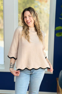 Scallop Edge Detailed Top