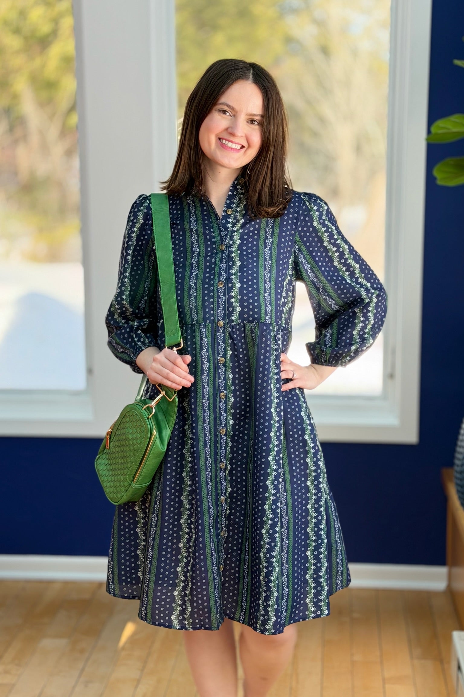 Waverly Woven Sling Bag - Emerald