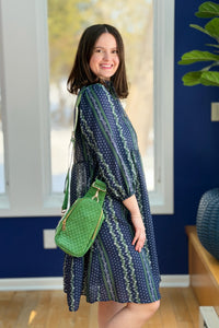 Waverly Woven Sling Bag - Emerald