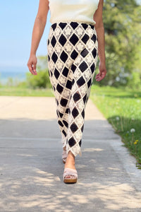 Crochet Diamond Midi Skirt