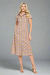 Retro Daisy Midi Dress Lavender