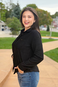 Super Soft Button Up - Black