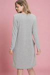 Long Sleeve Everyday Dress - Grey