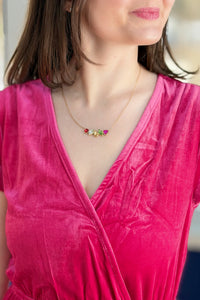 Velvet Maxi Dress - Fuchsia