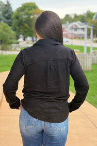 Super Soft Button Up - Black