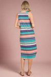 Colorful Striped Ribbed Dress