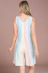 Rainbow Striped Sleeveless Romper