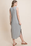 Sleeveless Midi Everyday Dress Grey
