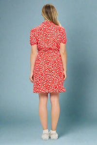 Poppy Tie Waist Dress Red