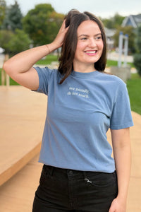Not Friendly, Do Not Touch Tee - Blue Jean