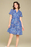 Ring Pattern T-Shirt Dress Navy