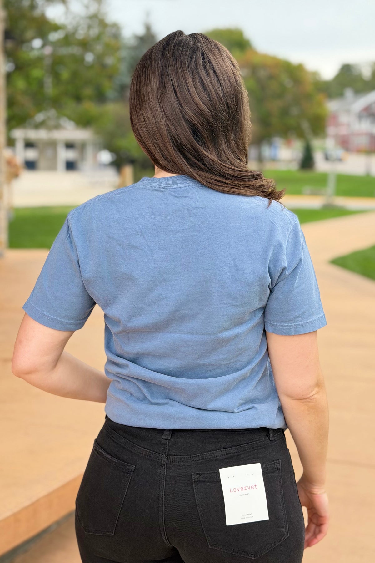 Not Friendly, Do Not Touch Tee - Blue Jean