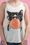 Cat Graphic Tank Cream