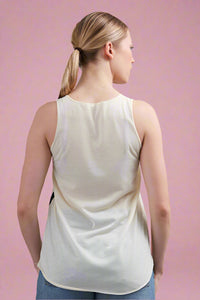 Cat Graphic Tank Cream