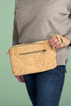 Natural Cork Small Zipper Crossbody
