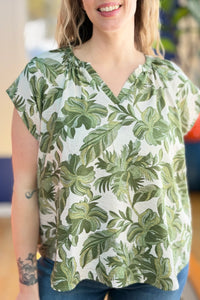 Printed Short Sleeve Top - Green