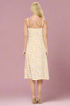 Button Down Floral Print Summer Dress Cream
