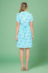 Avocado Print Dress Blue