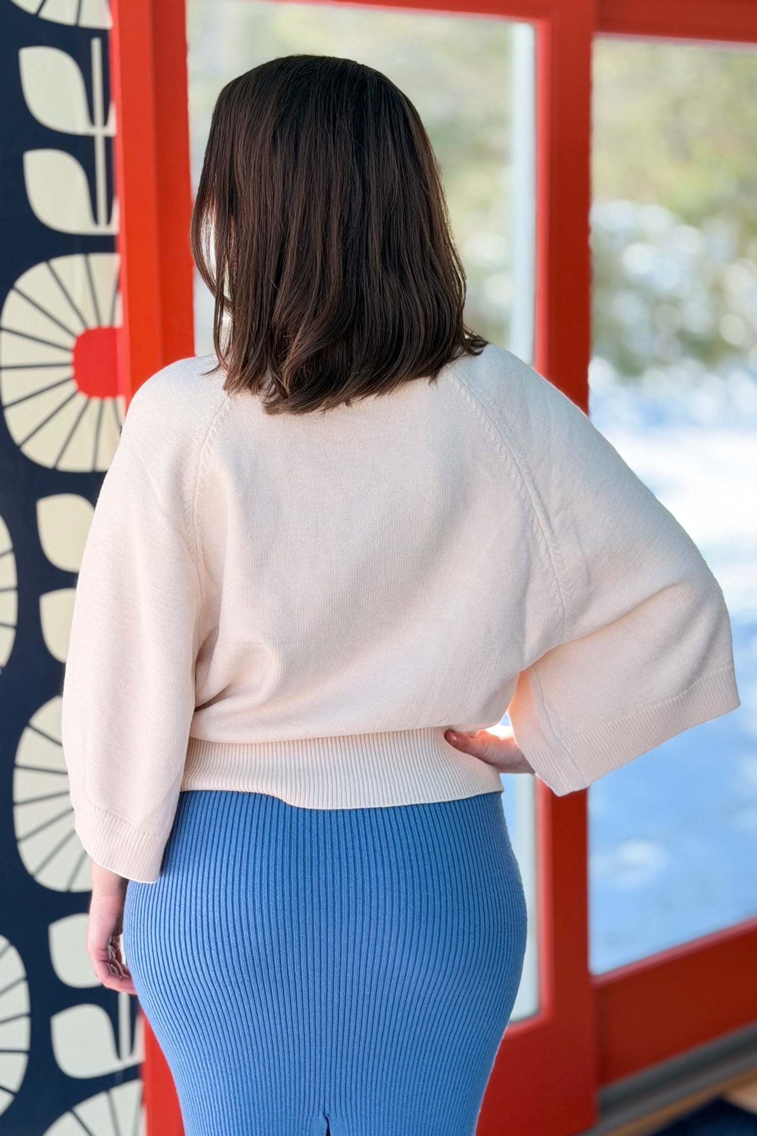 Wide Slv Crew Neck Sweater - Butter Yellow