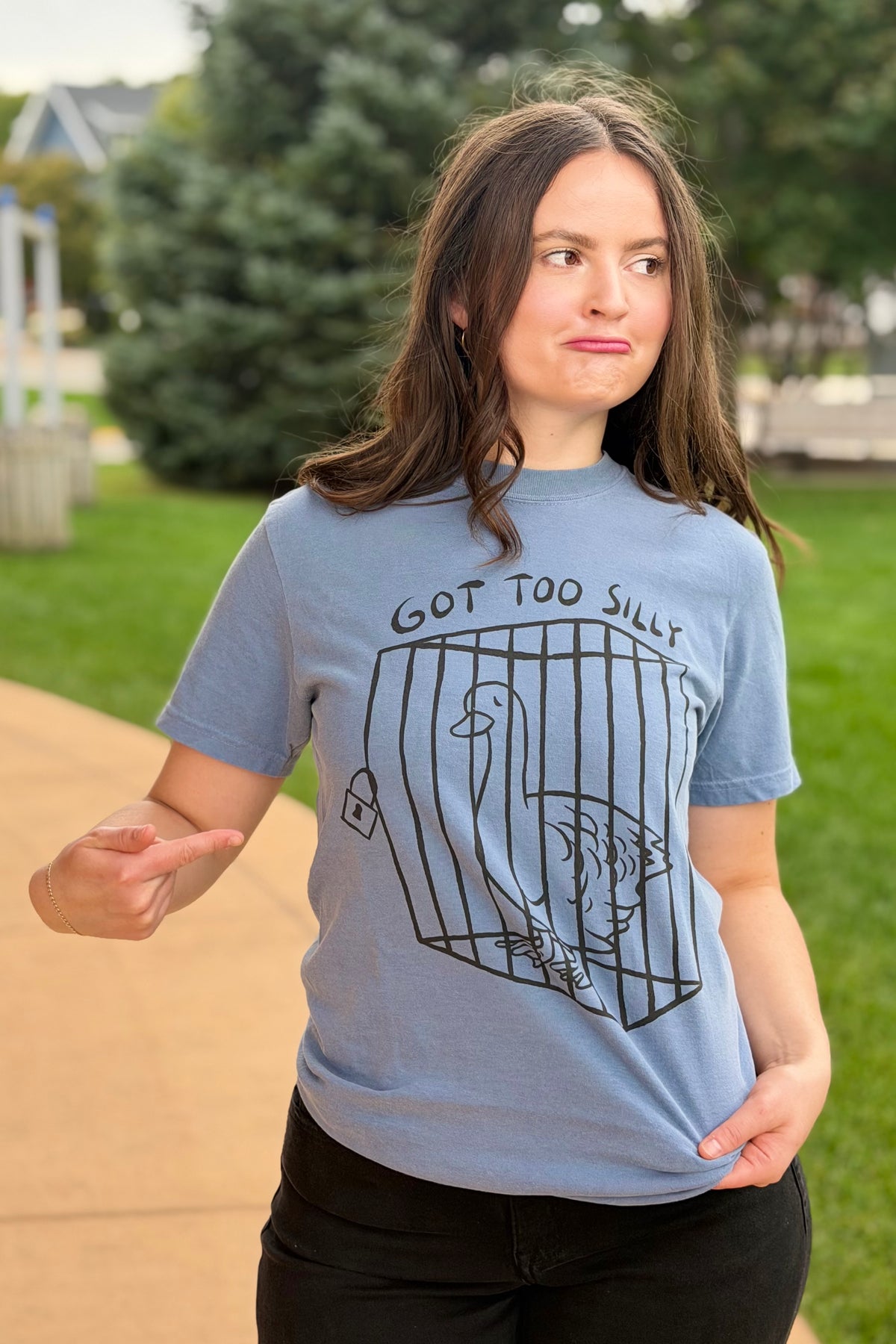 Got Too Silly Goose T-Shirt - Blue Jean
