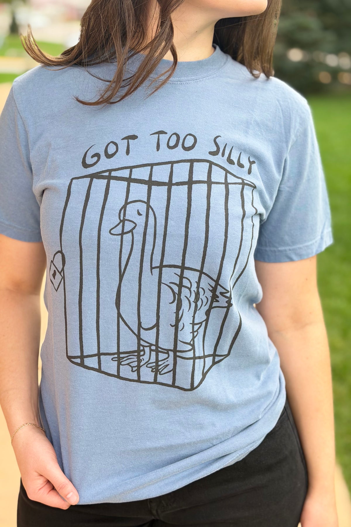 Got Too Silly Goose T-Shirt - Blue Jean