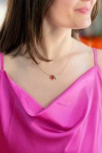 Satin Cowl Cami - Magenta