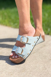 Nancy Double Straps Sandal - Blue