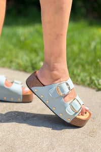 Nancy Double Straps Sandal - Blue