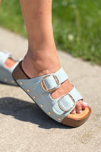 Nancy Double Straps Sandal - Blue
