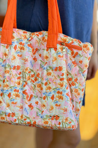 Presley Puffer Quilted Tote Bag With Pouch