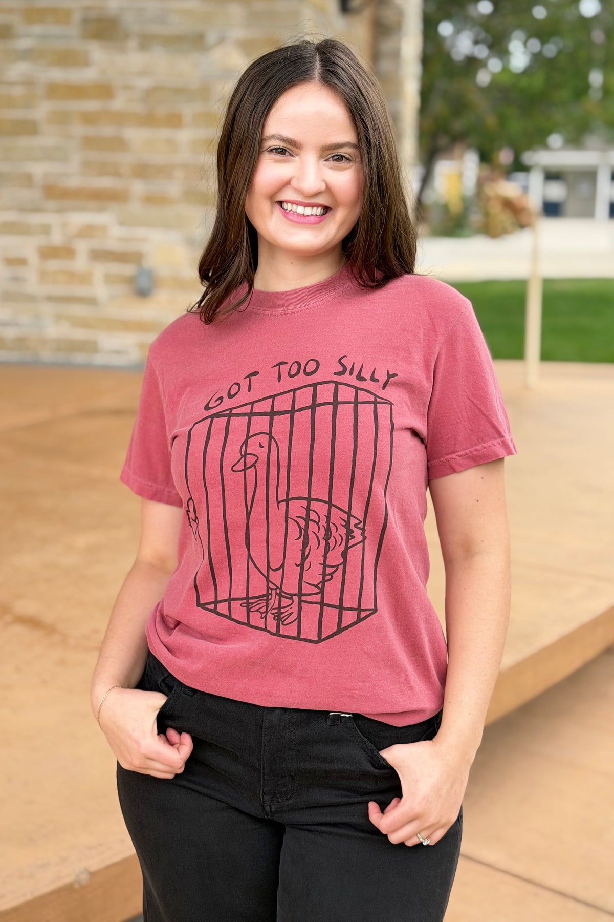Got Too Silly Goose T-Shirt - Crimson