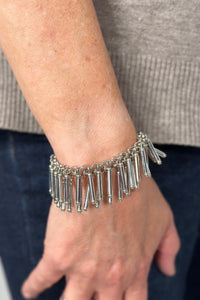 Tubular Fringe Bracelet Silver