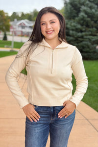Half Zip Sweater - Cream