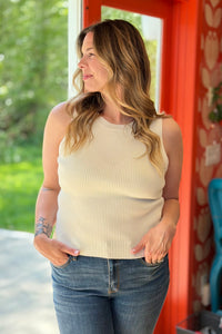 Jadine Knit Tank - White
