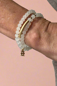Beaded Wrap Bracelets White