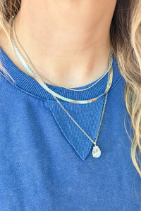 Stacked Style Necklace - Silver