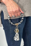 Keychain Bracelet - Zebra