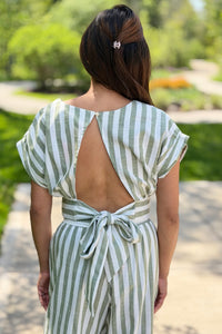 Cropped Wrap Top - Sage